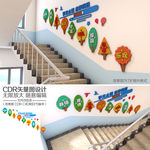 校园楼梯文化墙