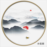 圆形山水画