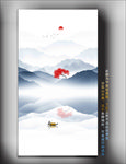 新中式山水挂画 玄关