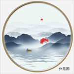 山叠山 圆形远山