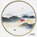 山水金线画 抽象线条