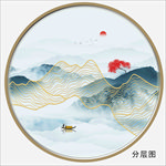 北欧金线山 欧式线条