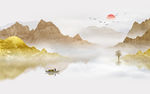 金色山水画