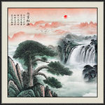 迎客松国画迎客松
