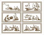 古代农具挂画