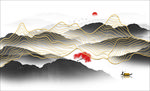 线条背景 金线背景墙