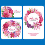 高清花素材手绘花环花圈小清新花