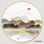 圆形装饰画挂画