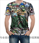 潮牌男装数码印花