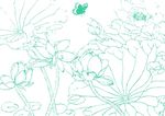 秋影荷花叶 文学插画