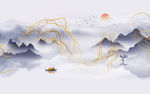 线条山水画
