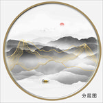 线条山水