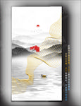 水墨金线山 挂画山水