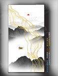 金线线条屏风