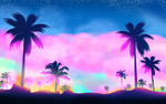 夏日傍晚日落夕阳