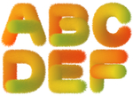 毛绒字母