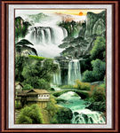 竖版山水画