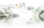 山水情背景墙