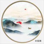 圆形水墨装饰画