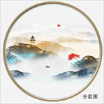 圆形山水