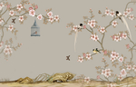 新中式花鸟背景墙