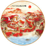 江山如此多娇长城装饰画