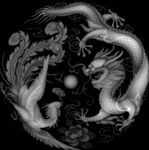龙凤灰度图