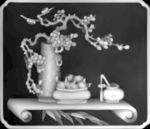 花瓶灰度图