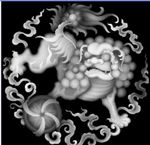 狮子灰度图