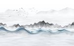 简约意境山水水墨画