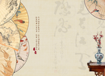 复古超清工笔画背景