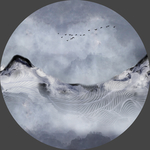 水墨山水画 圆形山水画