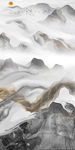 新中式山水抽象装饰画