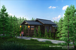 林中别墅 山上别墅 古建亭子