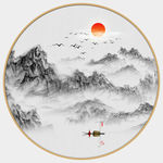 新中式水墨意境山水装饰画