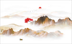 大理石山水画
