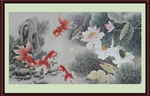 荷花国画