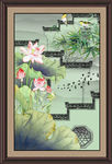 荷花国画