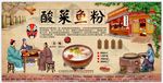 酸菜鱼粉背景墙