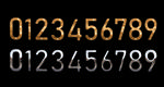 金银金属数字