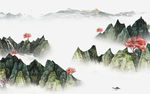 高档 新爆款山水画 tif分层