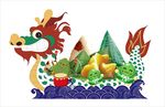 端午节龙舟造型吊牌