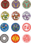 中国龙花纹图案
