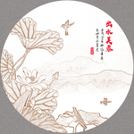 荷花国画荷花