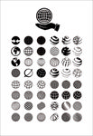 圆形地球矢量小图标合集icon