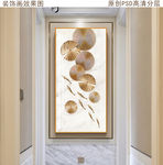 金荷叶新中式玄关晶瓷画