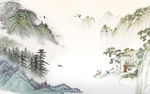 最新山水画风景 TIF分层