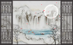 高山流水背景墙