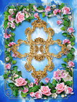 唯美欧式金属花纹天空天顶壁画
