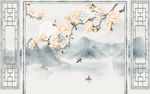高清 山水背景墙画 tif分层